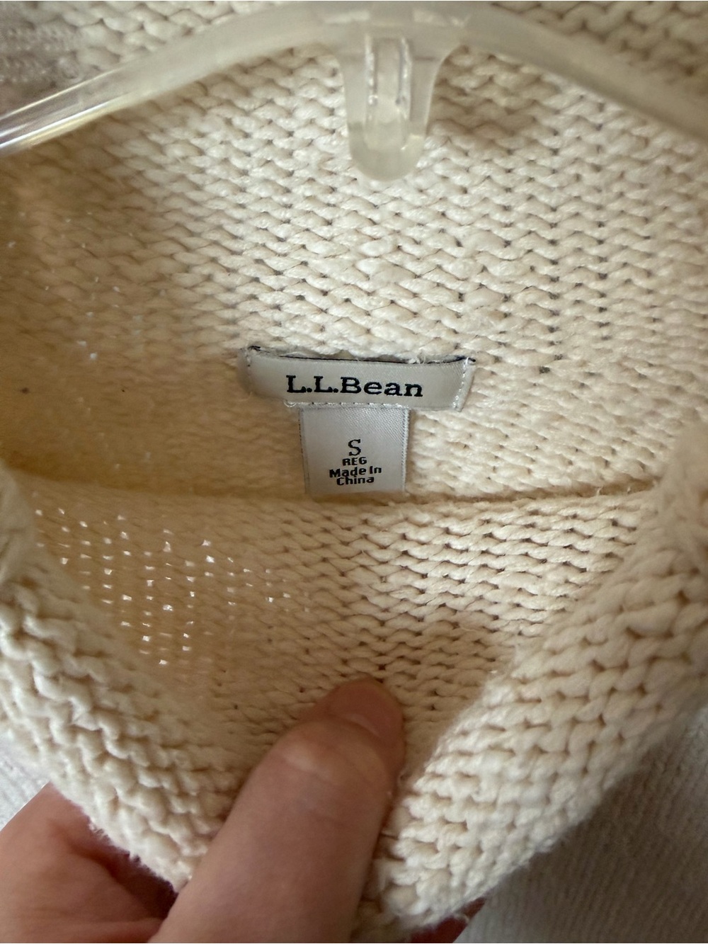 L.L. Bean Cream Turtleneck Sweater - Women's Rolled Neck - Picture 6 of 8